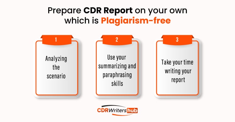 Prepare a Plagiarism-free CDR report without the help of an expert