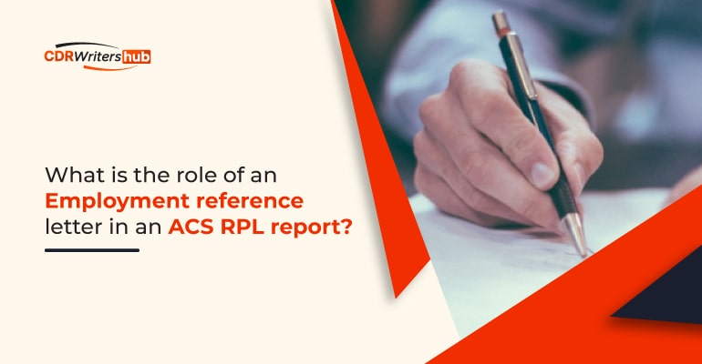 Role of an Employment reference letter in an RPL report