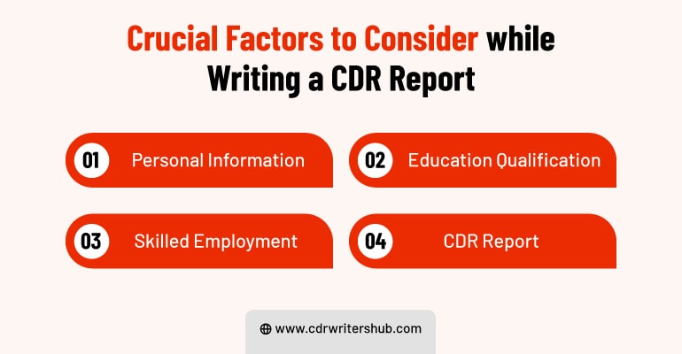 Crucial factors to consider while writing a CDR report.