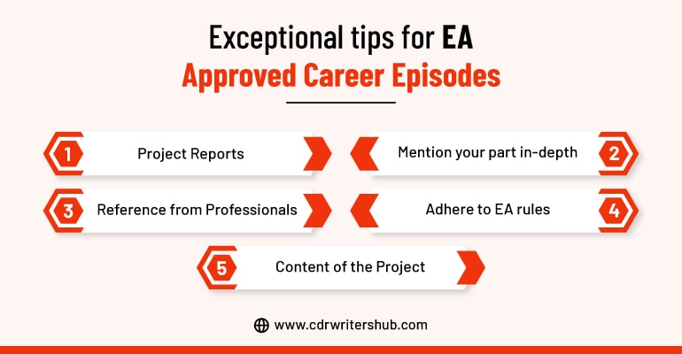 Exceptional tips for EA approved career episodes for CDR Report
